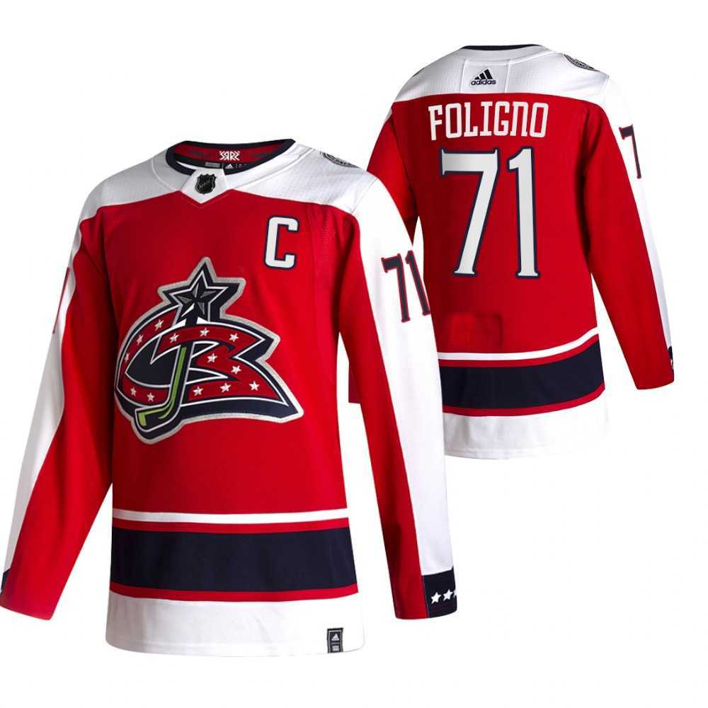 Columbus Blue Jackets 71 Nick Foligno Red Adidas 2020-21 Reverse Retro Alternate Jersey Dzhi,We sell and wholesale Columbus Blue Jackets 71 Nick Foligno Red Adidas 2020-21 Reverse Retro Alternate Jersey Dzhi on line form chian!
